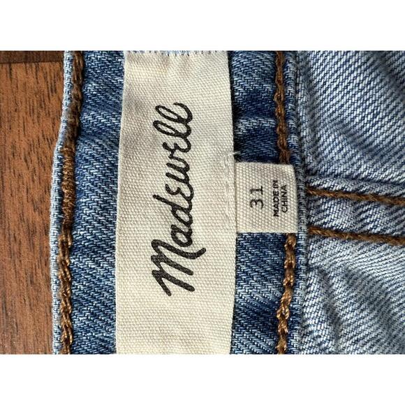 Madewell High Rise Wide Leg Jeans Size 31 Front Seam Denim 12" Rise - Picture 3 of 5